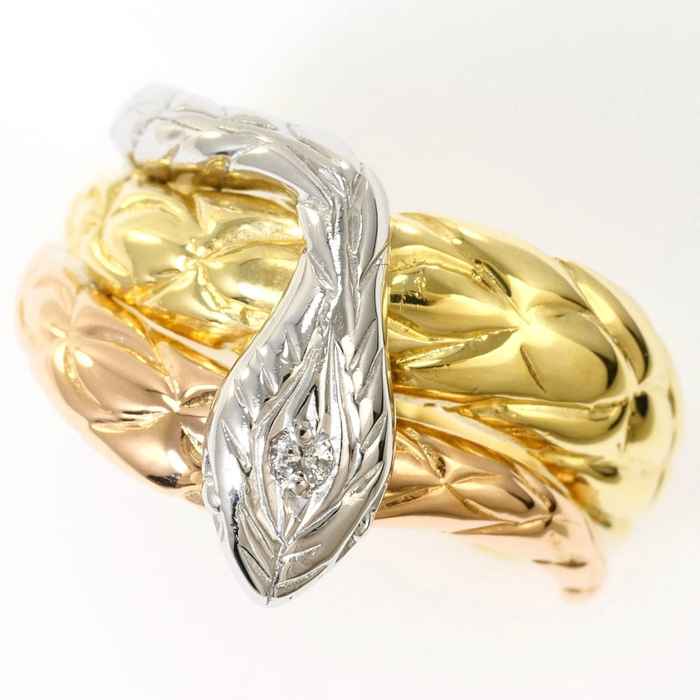 PT900 Platinum 18K Yellow Gold Ring with 0.02ct Diamond, Certificate of Authe...